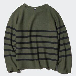 Uniqlo/ 3D Knit Cotton Sweater Olive Small